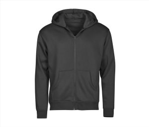 URBAN Hoodie Full Zip Sweatshirt, Black, 3XL, Tee Jays