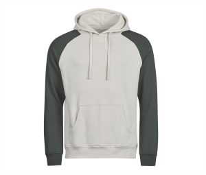 UNLABELED TWO-TONE Hoodie Sweatshirt, CEMENT / DARK GREEN, 3XL, Tee Jays