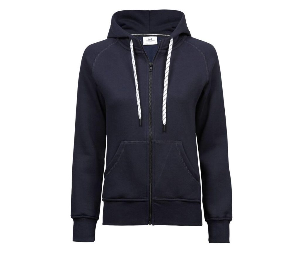 Tee Jays Dames Fashion Full Zip Hood, Navy, S
