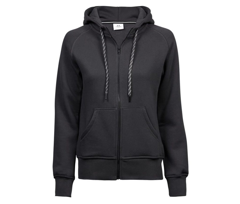 Tee Jays Dames Fashion Full Zip Hood, Dark Grey, S
