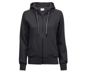 Tee Jays Dames Fashion Full Zip Hood, Dark Grey, S