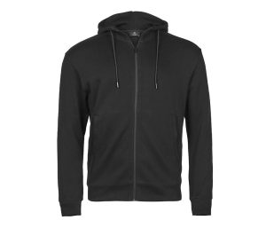 RIBBED INTERLOCK Hoodie Full Zip, BLACK, 3XL, Tee Jays