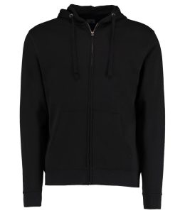Klassic Zip Hoodie Sweatshirt, Black, XS, Kustom Kit