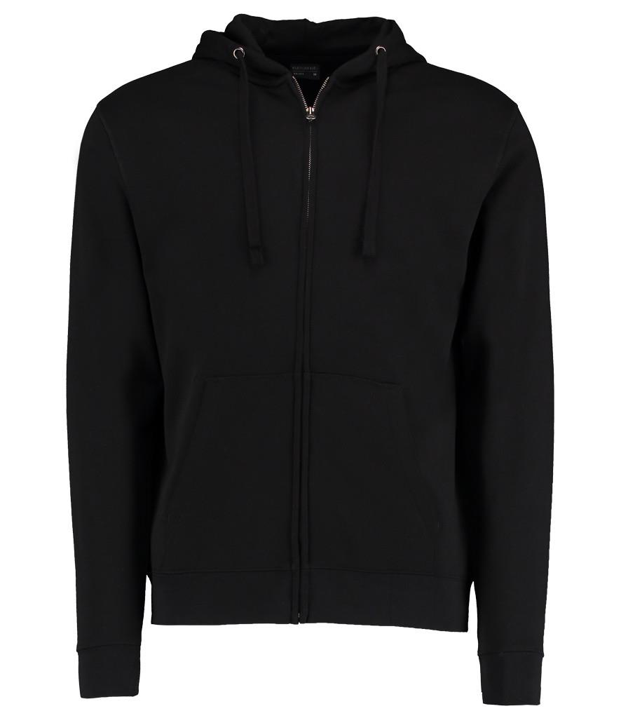 Klassic Zip Hoodie Sweatshirt, Black, XS, Kustom Kit