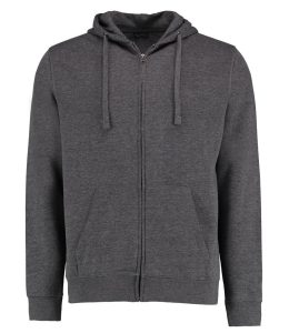 Klassic Zip Hoodie Sweatshirt, Dark Grey Marl, XS, Kustom Kit
